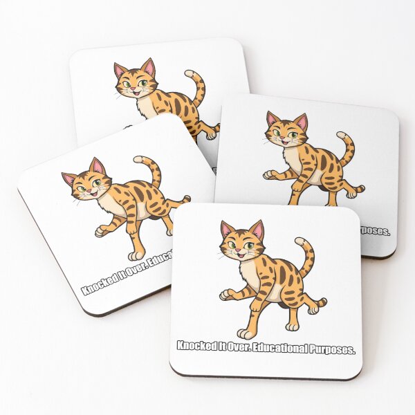 Item preview, Tabby Cat Sticker - Knocked It Over Educational Purposes designed and sold by pawdrops.