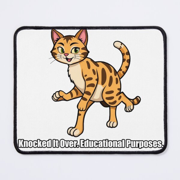 Item preview, Tabby Cat Sticker - Knocked It Over Educational Purposes designed and sold by pawdrops.