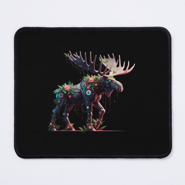 Item preview, Cyber Moose Guardian of the Forest - Nature Meets Technology designed and sold by PatykArt.