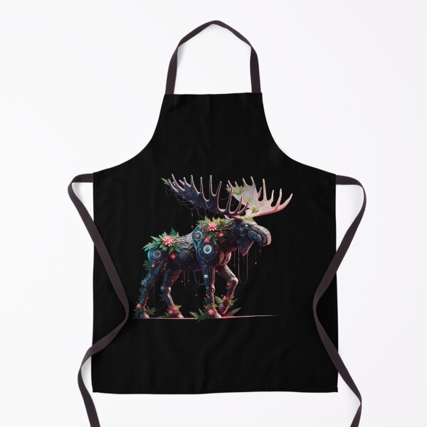 Item preview, Cyber Moose Guardian of the Forest - Nature Meets Technology designed and sold by PatykArt.