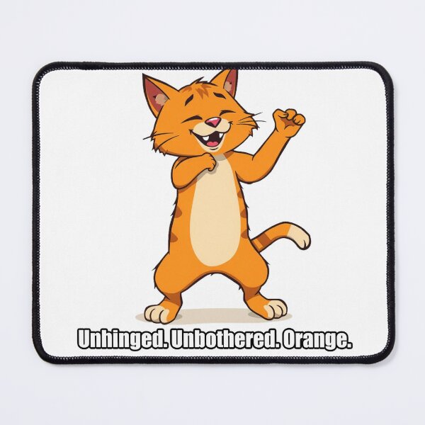 Item preview, Orange Cat Sticker - Unhinged Unbothered Orange - Ginger Cat designed and sold by pawdrops.