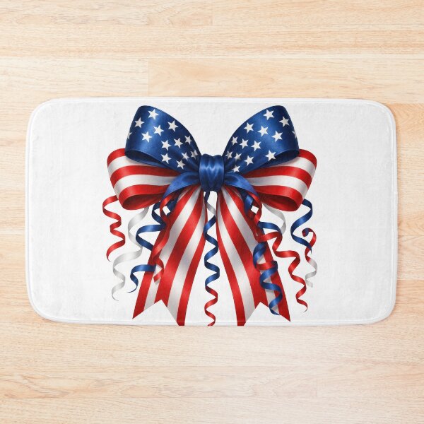 Item preview, Patriotic Bow Red White Blue Stars Streamers designed and sold by jgvisualarts.