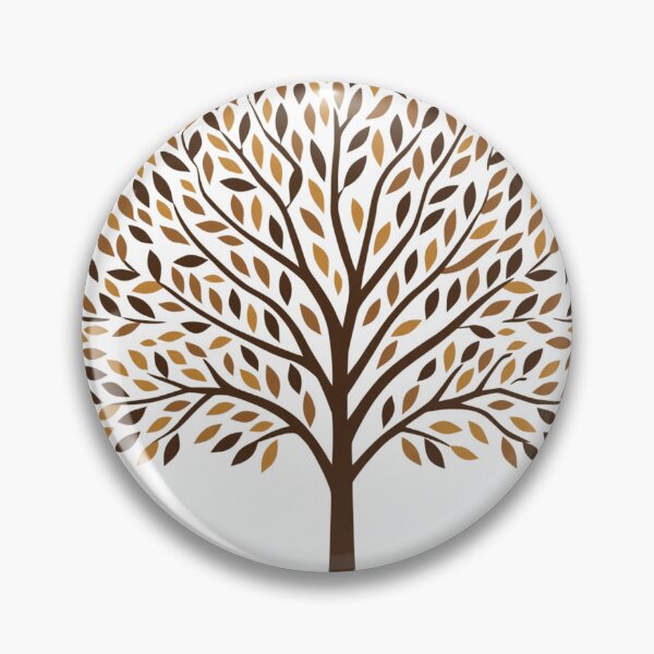 Item preview, Stylized autumn tree illustration with golden brown leaves designed and sold by Rue Market.