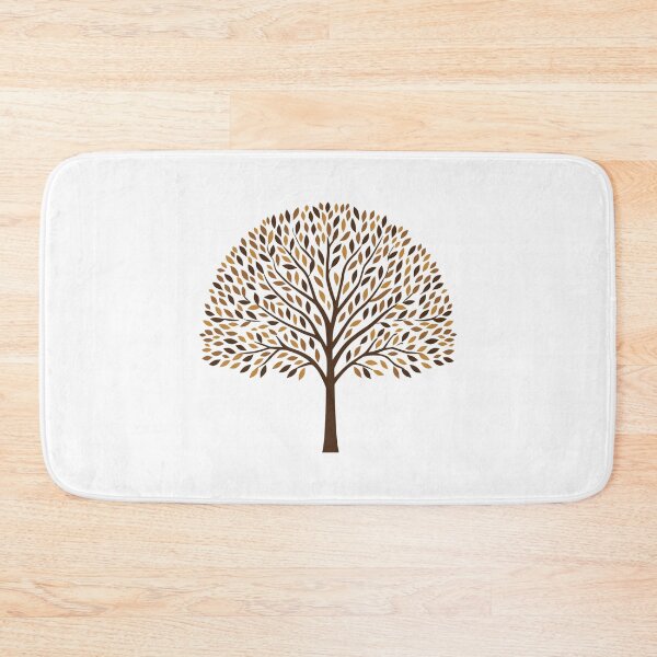 Item preview, Stylized autumn tree illustration with golden brown leaves designed and sold by Rue Market.