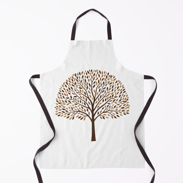 Item preview, Stylized autumn tree illustration with golden brown leaves designed and sold by Rue Market.
