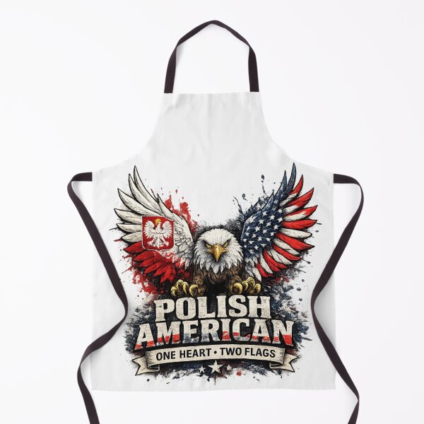 Item preview, POLISH AMERICAN ONE HEART • TWO FLAGS designed and sold by GraphicGlowTeesStore.