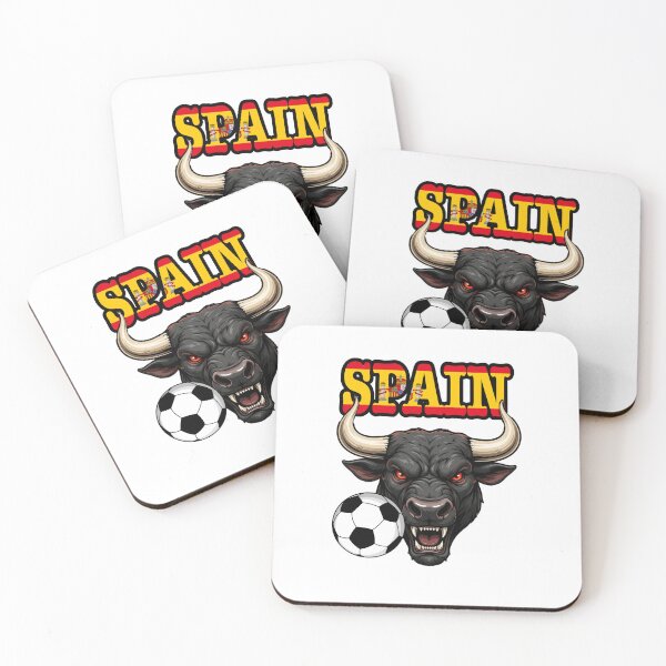 Item preview, Spain Football Bull Mascot Sport Logo designed and sold by Sarah'sCreativeLab.