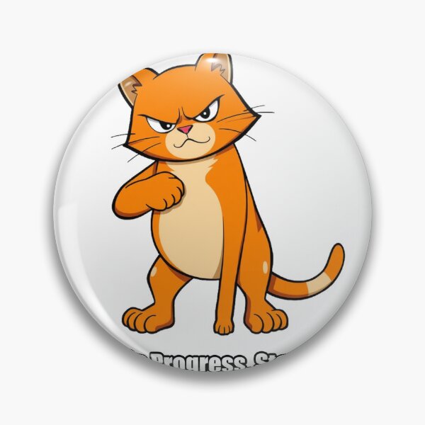 Item preview, Orange Cat Sticker - Plan In Progress Stay Alert - Scheming designed and sold by pawdrops.