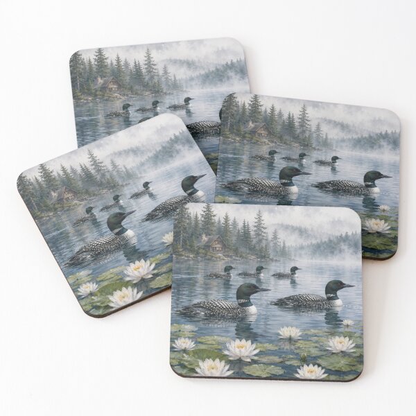 Item preview, Nature Scenic Water Lilies Pine Trees designed and sold by scicilysimonee.