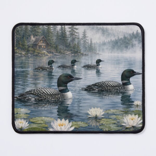 Item preview, Nature Scenic Water Lilies Pine Trees designed and sold by scicilysimonee.