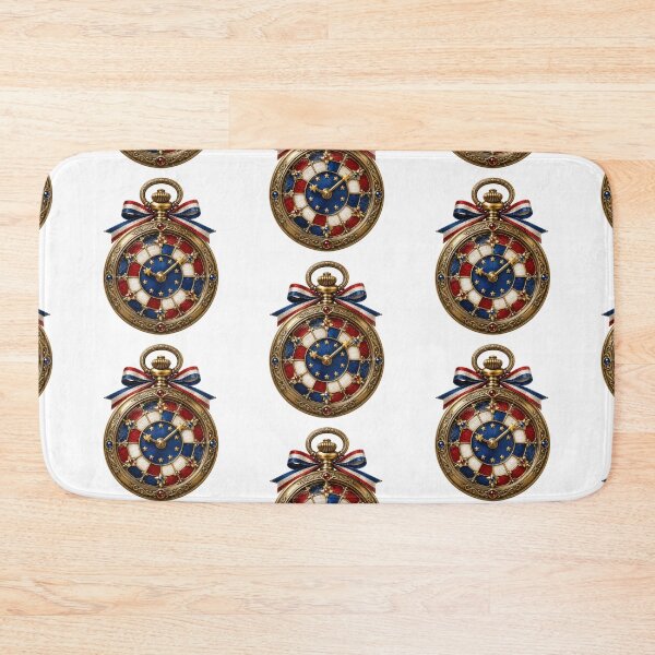 Item preview, Patriotic Pocket Watch Red White Blue Gold designed and sold by jgvisualarts.