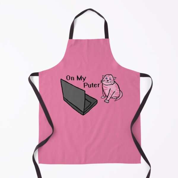 Item preview, On My Puter Funny Computer Pink Tabby Cat Meme designed and sold by CDPrintsDesigns.