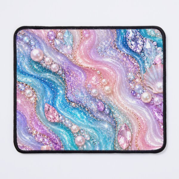 Item preview, Luxury Pearl & Crystal Fluid Art Marble designed and sold by Aramdesing.