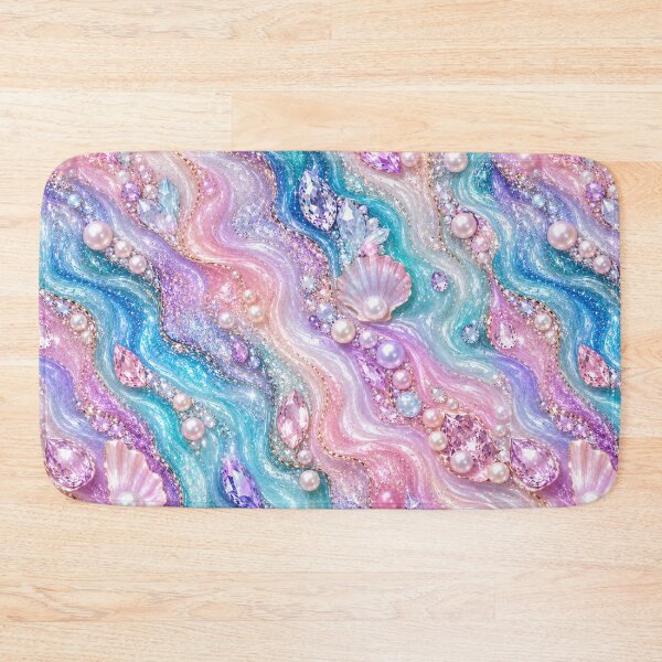 Item preview, Luxury Pearl & Crystal Fluid Art Marble designed and sold by Aramdesing.