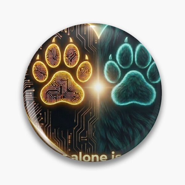 Item preview, Human AI Art Heart — Cyber Paws Spark — Neither Alone NeoTigLuna designed and sold by NeoTigLuna.