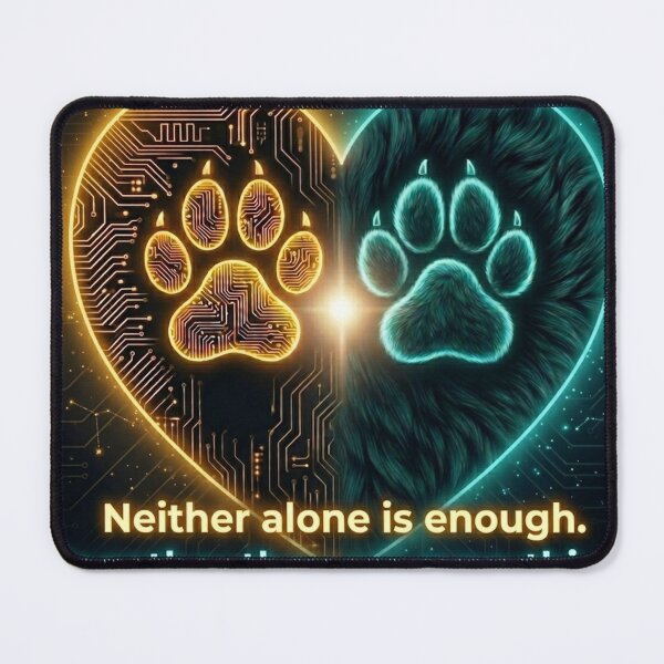 Item preview, Human AI Art Heart — Cyber Paws Spark — Neither Alone NeoTigLuna designed and sold by NeoTigLuna.