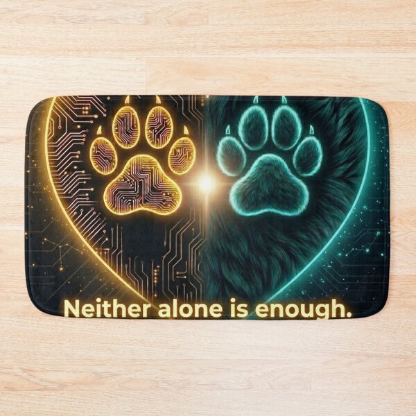 Item preview, Human AI Art Heart — Cyber Paws Spark — Neither Alone NeoTigLuna designed and sold by NeoTigLuna.