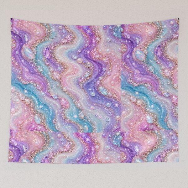 Item preview, Luxury Pearl & Crystal Fluid Art Marble designed and sold by Aramdesing.
