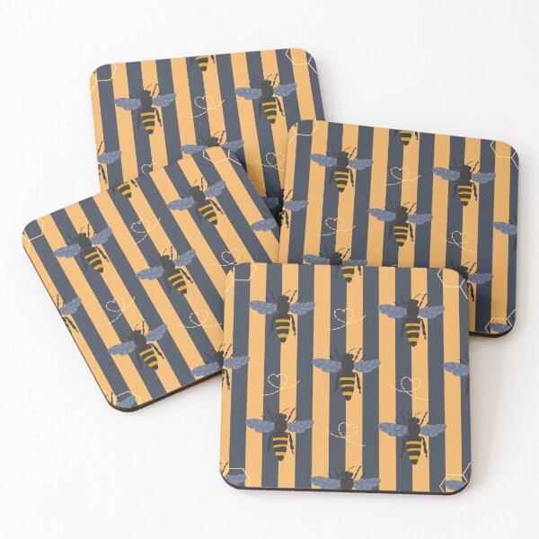 Item preview, Whimsical Bee, Honeycomb & Geometric Colourful Pattern Collection designed and sold by VirtuallyCreativ .