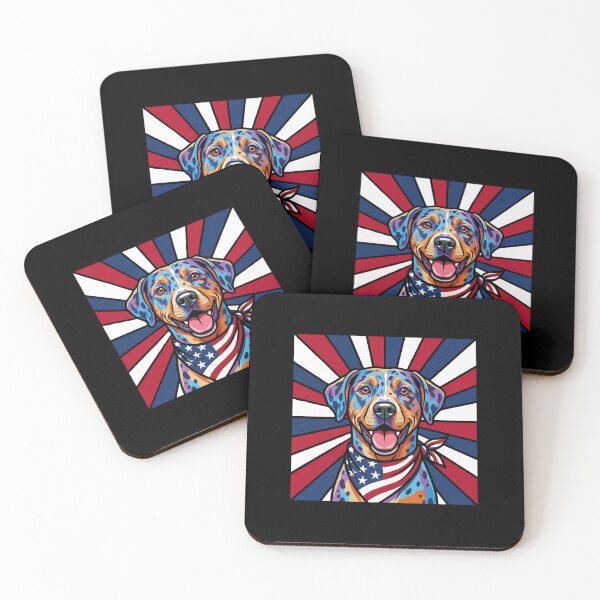 Item preview, Catahoula Leopard Dog 4th of July Dog – Patriotic USA Puppy Gift designed and sold by The Real Life Symphony.