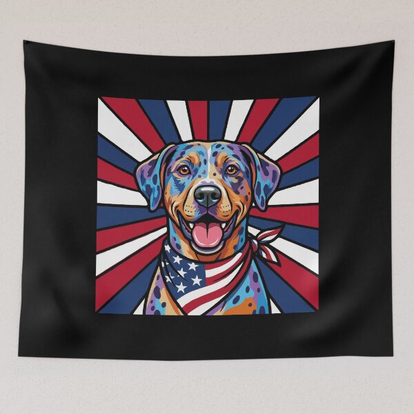 Item preview, Catahoula Leopard Dog 4th of July Dog – Patriotic USA Puppy Gift designed and sold by The Real Life Symphony.