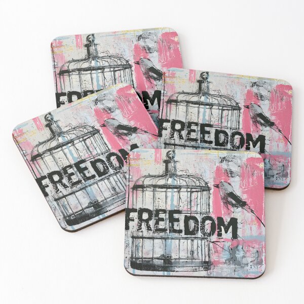 Item preview, Freedom Beyond the Cage - Bird Perched Beside a Symbol of Hope and New Beginnings designed and sold by OlfactoART Studio.
