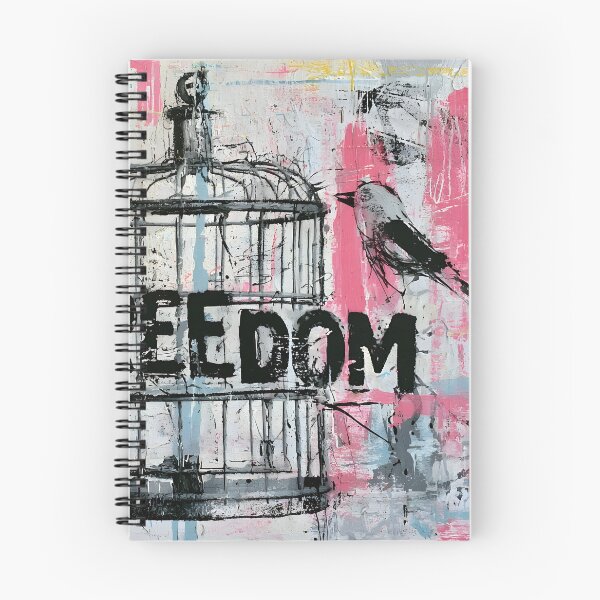 Item preview, Freedom Beyond the Cage - Bird Perched Beside a Symbol of Hope and New Beginnings designed and sold by OlfactoART Studio.