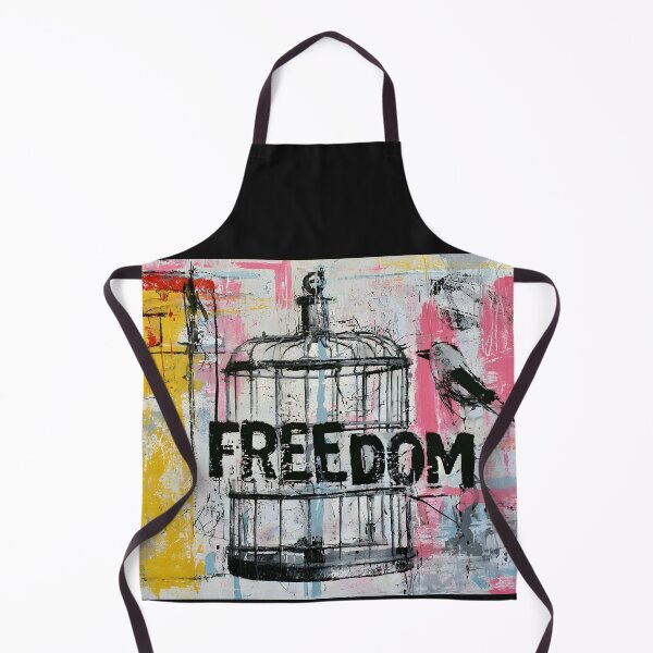 Item preview, Freedom Beyond the Cage - Bird Perched Beside a Symbol of Hope and New Beginnings designed and sold by OlfactoART Studio.