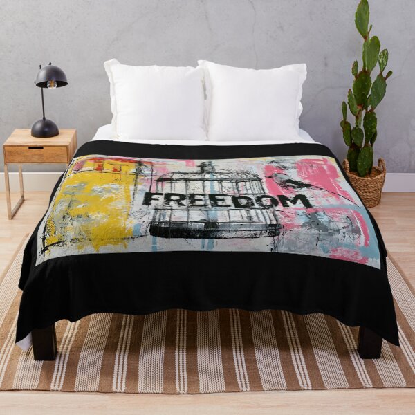 Item preview, Freedom Beyond the Cage - Bird Perched Beside a Symbol of Hope and New Beginnings designed and sold by OlfactoART Studio.