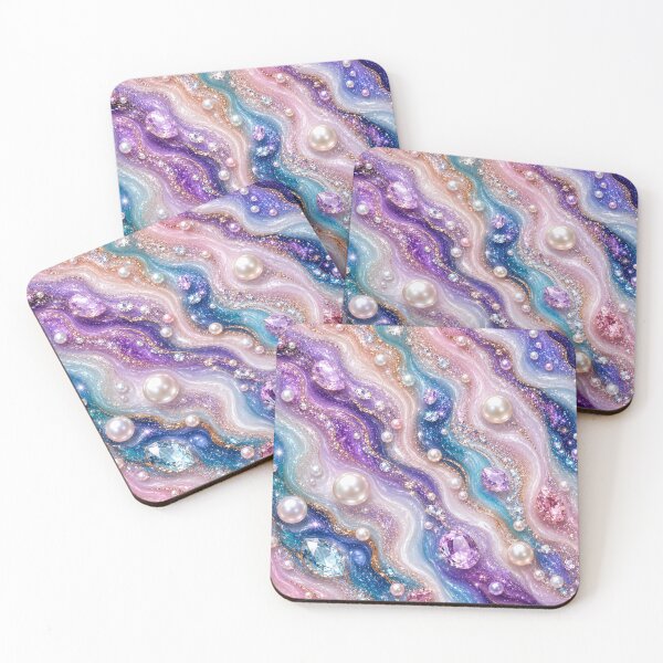 Item preview, Luxury Pearl & Crystal Fluid Art Marble designed and sold by Aramdesing.