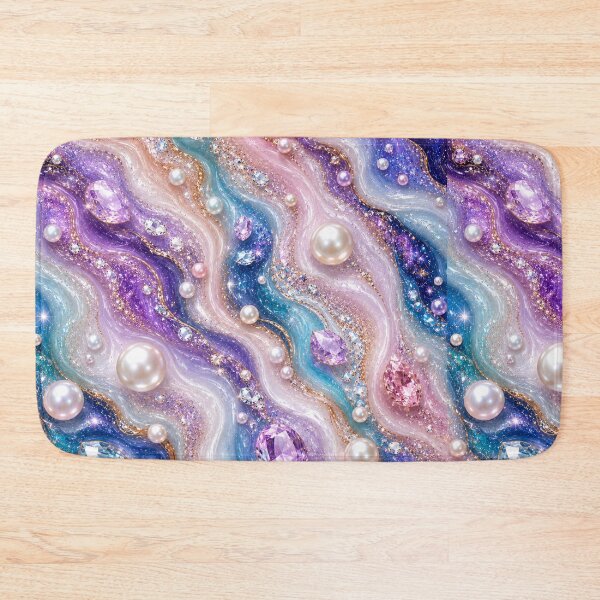 Item preview, Luxury Pearl & Crystal Fluid Art Marble designed and sold by Aramdesing.