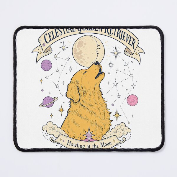 Item preview, Celestial Golden Retriever Howling at Moon Dog Lover designed and sold by arawaksupplyco.