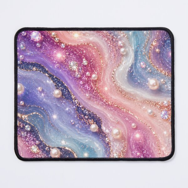 Item preview, Luxury Pearl & Crystal Fluid Art Marble designed and sold by Aramdesing.