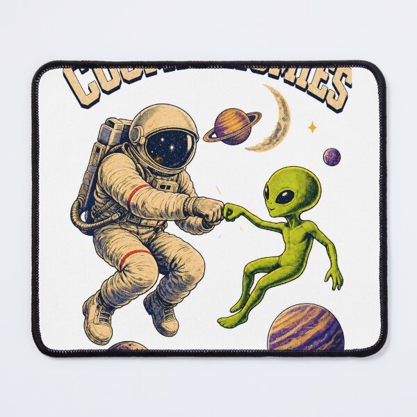 Item preview, Astronaut Alien Fist Bump Space Friendship Design designed and sold by arawaksupplyco.