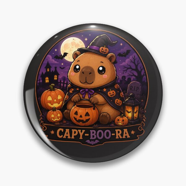 Item preview, Capy-Boo-Ra Halloween Capybara – Cute Kawaii Witch Pumpkin Design designed and sold by AstraDrip Studio.