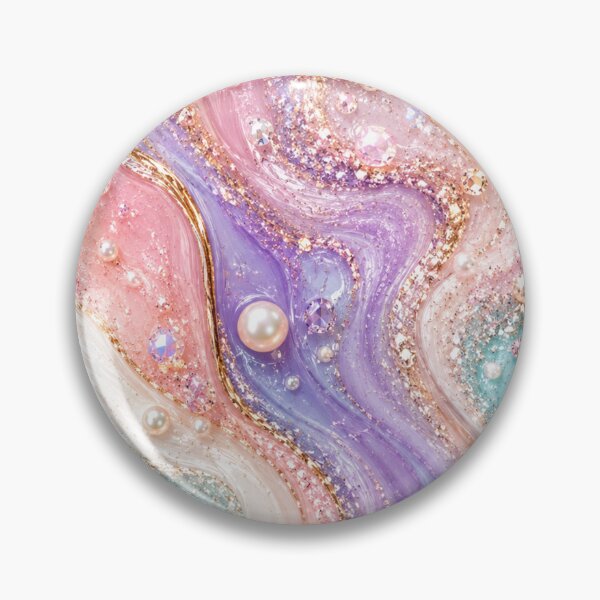 Item preview, Luxury Pearl & Crystal Fluid Art Marble designed and sold by Aramdesing.