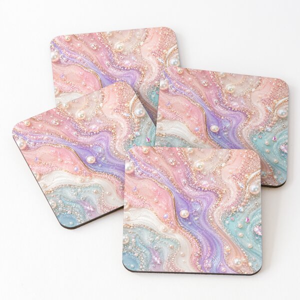 Item preview, Luxury Pearl & Crystal Fluid Art Marble designed and sold by Aramdesing.