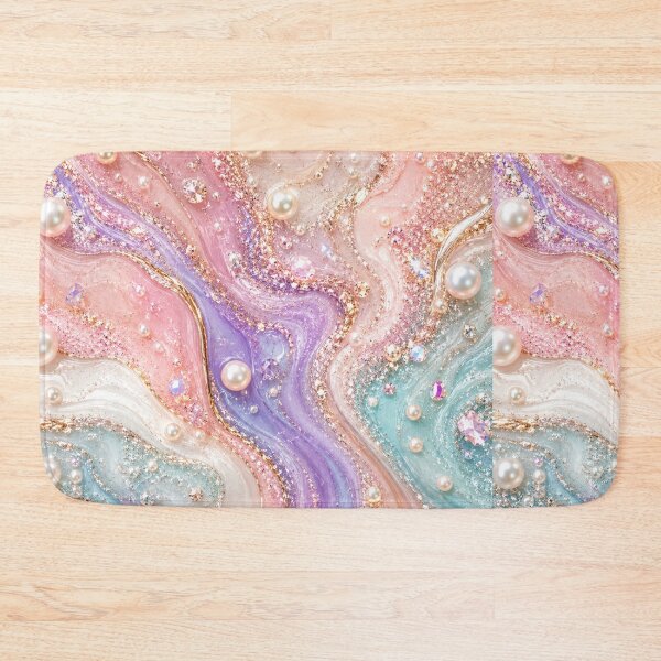 Item preview, Luxury Pearl & Crystal Fluid Art Marble designed and sold by Aramdesing.