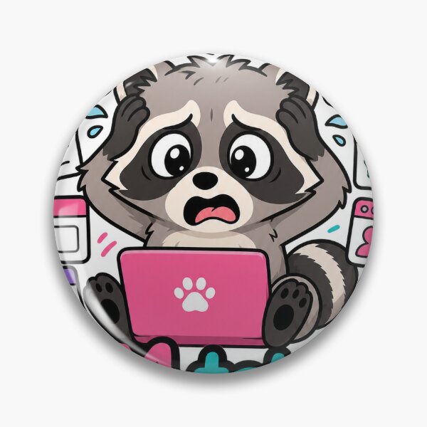 Item preview, 14 Tabs No Plan Raccoon - Neurospicy ADHD & Introvert Humor Sticker designed and sold by VisualArtsOasis.