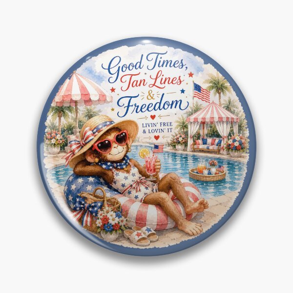 Item preview, Good Times, Tan Lines & Freedom™ | Palm Beach Monkey Summer Collection designed and sold by TeelieTurner.