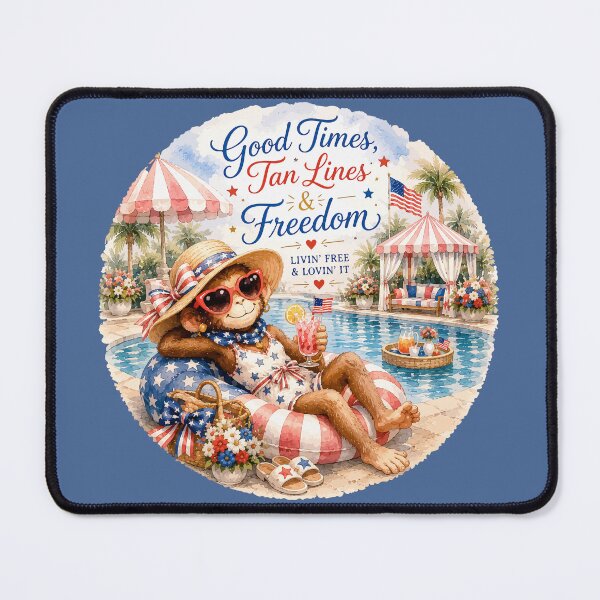 Item preview, Good Times, Tan Lines & Freedom™ | Palm Beach Monkey Summer Collection designed and sold by TeelieTurner.