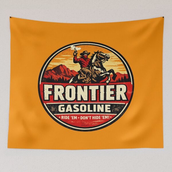 Item preview, Vintage Frontier Oil Gasoline Design designed and sold by FutureTraveller.