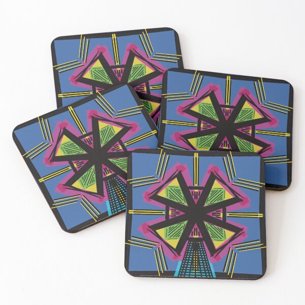 Item preview, Plaid inspired neon windmill designed and sold by Olenka.