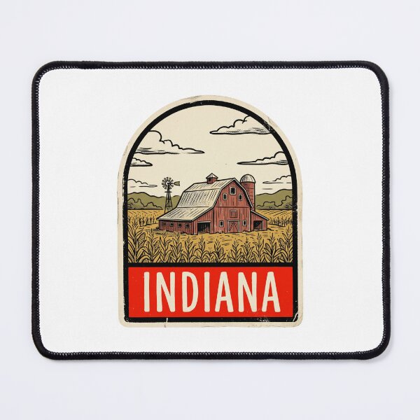 Item preview, Vintage Indiana Farm Barn Retro Travel Design designed and sold by Paper Drip.