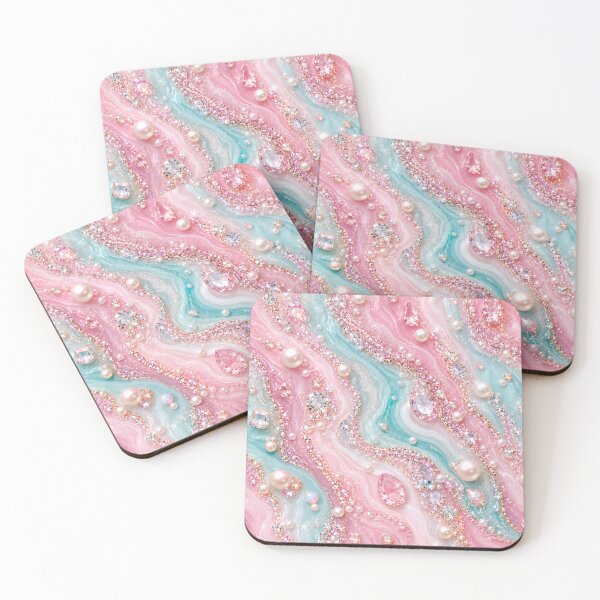 Item preview, Luxury Pearl & Crystal Fluid Art Marble designed and sold by Aramdesing.