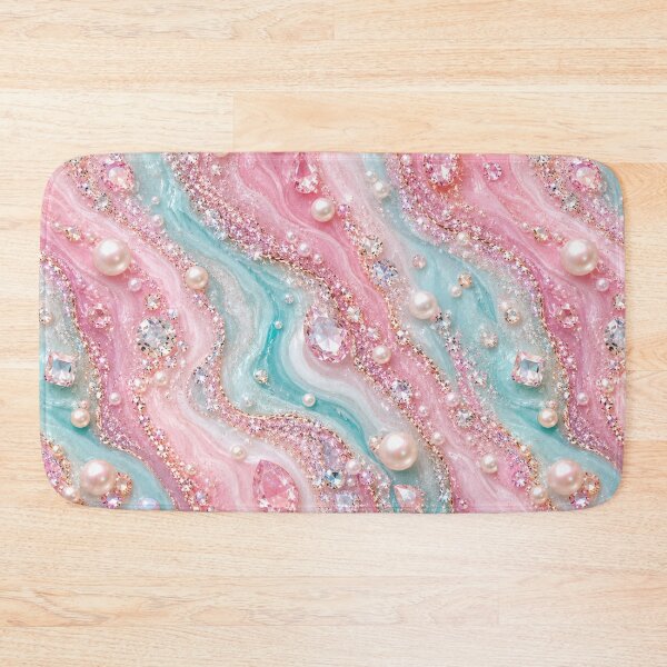 Item preview, Luxury Pearl & Crystal Fluid Art Marble designed and sold by Aramdesing.