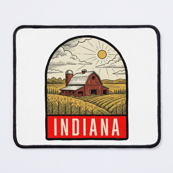 Item preview, Vintage Indiana Farm Barn Retro Travel Design designed and sold by Paper Drip.