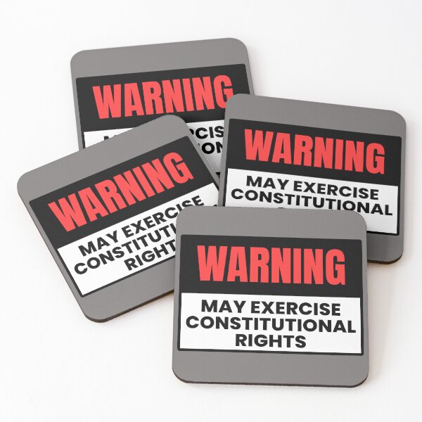 Item preview, Warning - May Exercise Constitutional Rights designed and sold by Natalie Bromer.