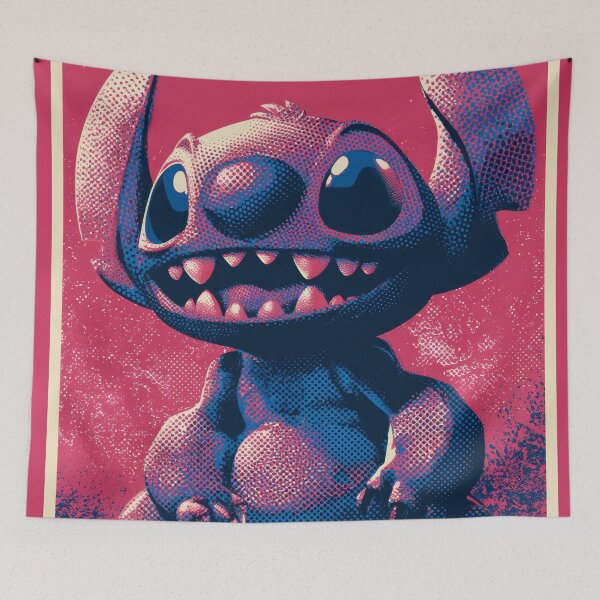 Item preview, Blue Alien Retro Hot Pink  designed and sold by AnimeArsenalPrints.