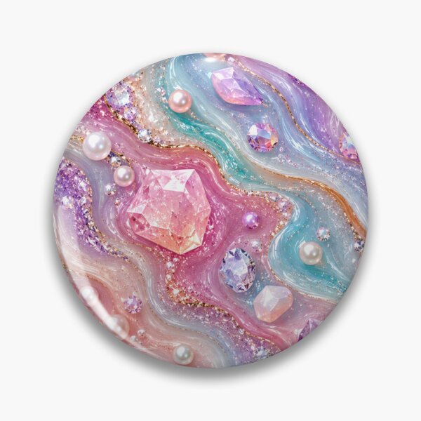 Item preview, Luxury Pearl & Crystal Fluid Art Marble designed and sold by Aramdesing.